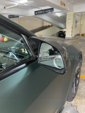 KPA 型號 3 M 型碳纖維後視鏡蓋替換零件(亮光飾面)