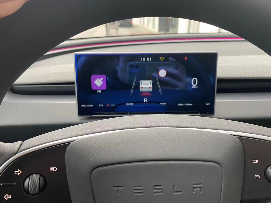 T9 CarPlay 儀表板顯示屏,帶氣流通風口,適用於 Tesla Model 3/Y