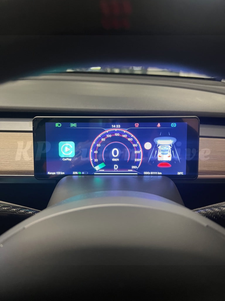 T6 CarPlay 方向盤觸控螢幕顯示器適用於特斯拉 Model 3/Y