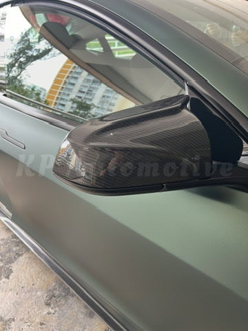 KPA 型號 3 M 型碳纖維後視鏡蓋替換零件(亮光飾面)