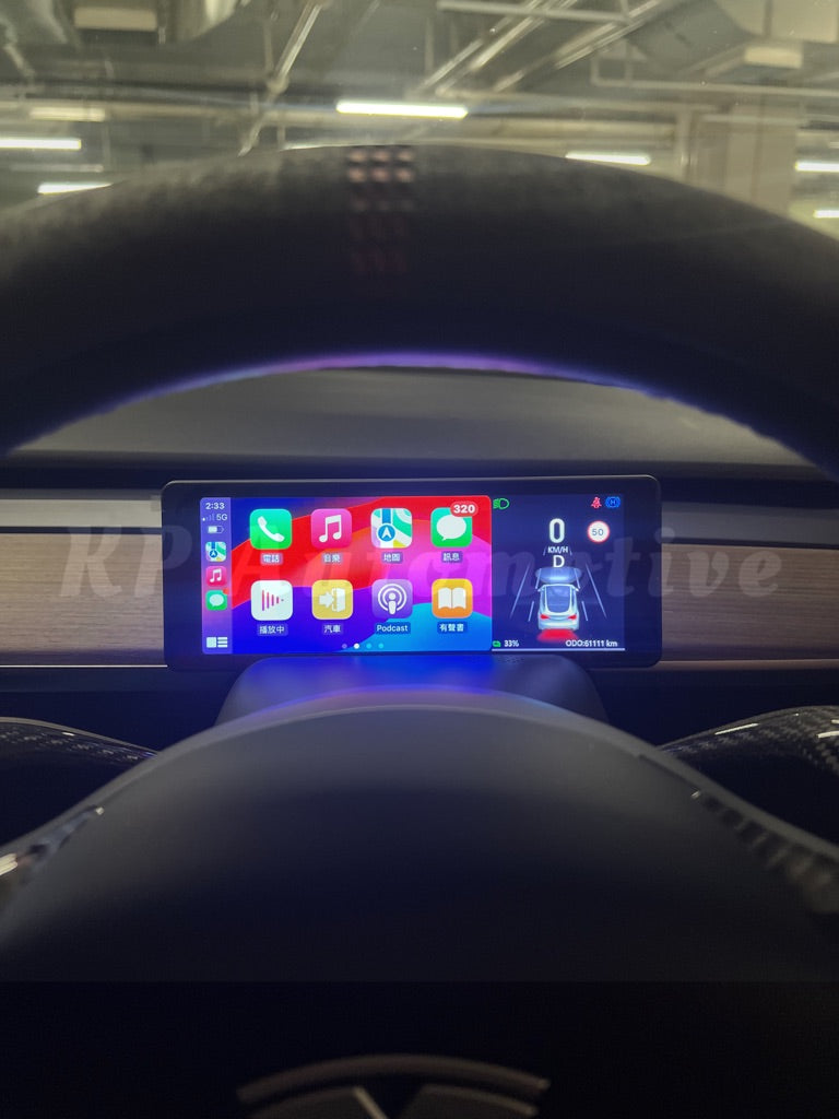 T6 CarPlay 方向盤觸控螢幕顯示器適用於特斯拉 Model 3/Y