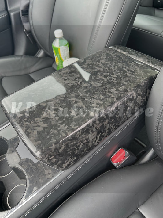 Model 3/Y Dry Carbon Armrest Cover (Gloss Forged Carbon)