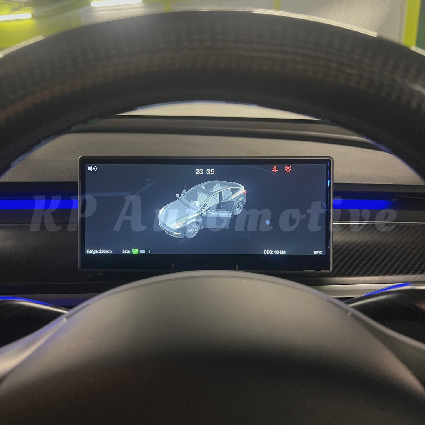 T9 CarPlay Dashboard Display with Airflow Vent for Tesla Model 3/Y with Front Camera