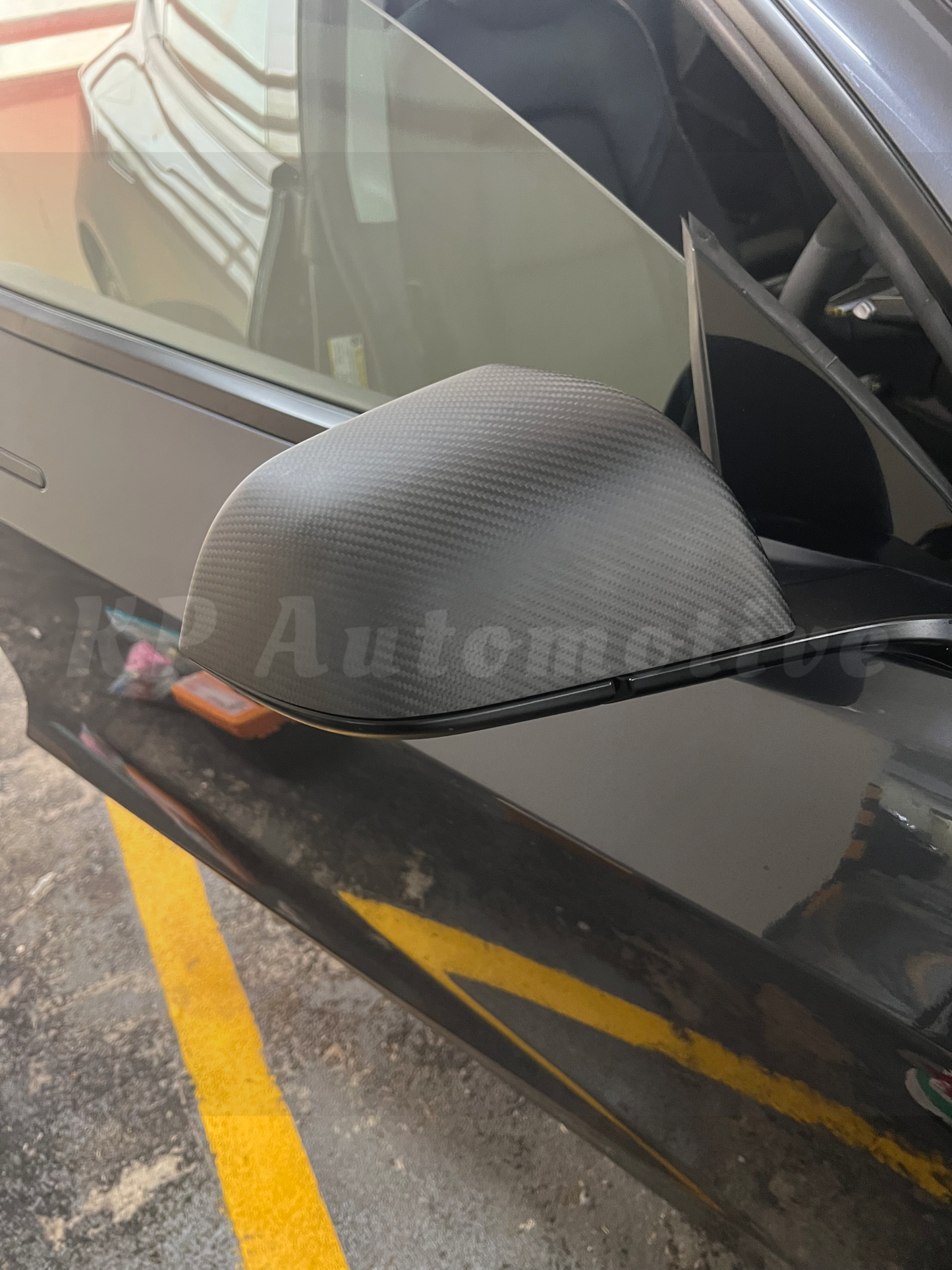 Model 3 Matte Carbon Replacement Mirror Cap