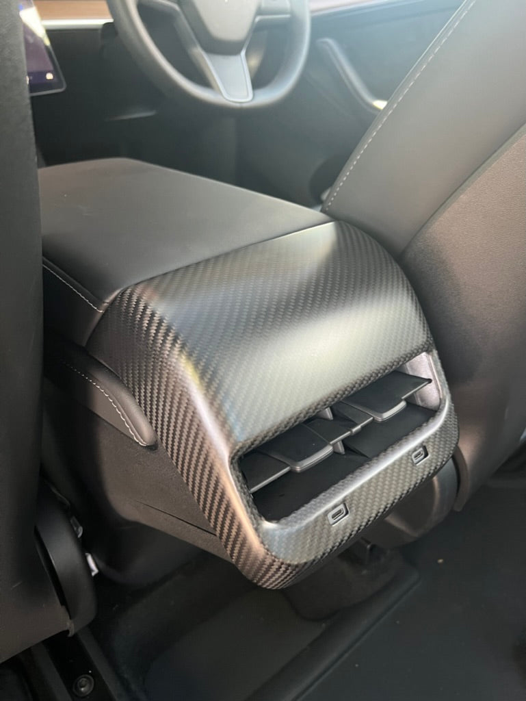 Model 3/Y Matte Carbon Fiber Rear Air Vent Cover