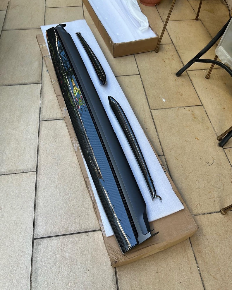 Model 3/Y Gloss Carbon Fiber Dashboard and Front Door Trim Panel Replacement Kit