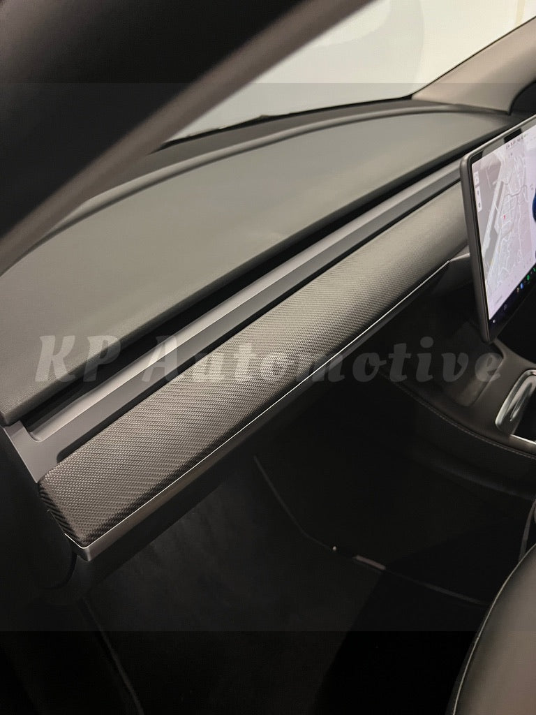 Model 3/Y 3D Dry Carbon Dashboard and Front Door Trim Panel Replacement Kit